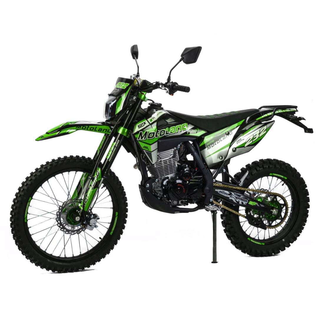 Мотоцикл Кросс 300 см3 XT300 HS Motoland 21/18 зеленый ПТС