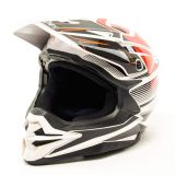 Шлем мото кроссовый HIZER J6803 (M) #1 white/orange