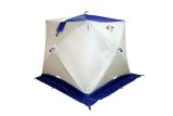 Палатка зимняя Призма 1-слойная бело-синий 185*185 композит