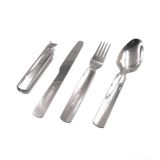 Набор столовых приборов в металл. чехле &quot;Следопыт&quot; (ложка, вилка, нож, открывашка)