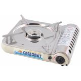 Плита наст. газовая &quot;СЛЕДОПЫТ-DeluxE&quot; (с подогревом) нерж/сталь