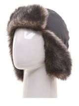 Шапка ушанка зимняя Канада цвет Хаки/Графит ткань Оксланд (Размер 56-58)