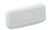 Крышка для магнитолы влагозащитная (белая) 110х235x14 мм