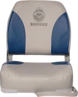 Кресло складное алюминиевое с мягкими накладками, синий/серый