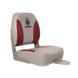 Кресло складное алюминиевое с мягкими накладками, красный/серый