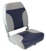 Кресло складное мягкое ECONOMY с высокой спинкой, серый/синий