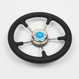 Штурвал 280мм (полиуретан/черн/нерж.спицы)