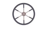 Штурвал сталь нерж 6 спиц серый 400мм
