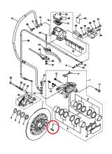 Шпонка тормозного диска VK10 Yamaha