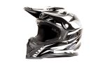 Шлем мото кроссовый HIZER B6197 (L) #6 black/white