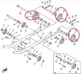 Каток задней подвески 178мм VK540III натяжной Yamaha