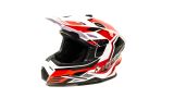 Шлем мото кроссовый HIZER J6801 (L) #5 white/red