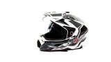 Шлем мото мотард HIZER J6802 (L) #4 white/gray (2 визора)