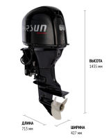Мотор лодочный 60,0л.с. F60FEL-T-EFI Parsun