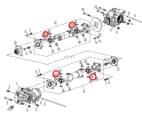 Крестовина кардана (перед) (большая) CF500/X5/X6/X8 CF