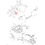 Фиксатор крепления стекла левый GTX500SS Ski-Doo