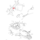 Гайка крепления стекла GTX500SS Ski-Doo