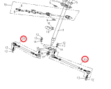 Тяга рулевая в сборе с наконечниками CF 500