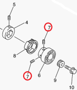 Болт фиксации подшипника вала Venture MP Yamaha (90113-06006-00)