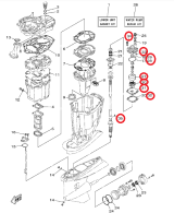 Ремкомплект помпы F200CETX'12 Yamaha
