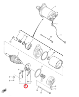 Щеткодержатель стартера в сборе VK540III Yamaha (1 щетка)