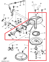 Стартер ручной 8CMH в сборе Yamaha