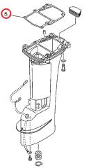 Прокладка под двигатель 9.9/15/20 Yamaha (15FMH-15005)