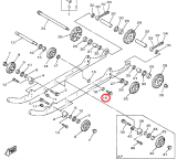 Болт крепления катка задней подвески VK540 Yamaha (95817-10030-00)