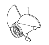Винт гребной 25, 30 Honda-13 шаг ОРИГИНАЛ
