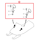 Зеркала заднего вида VK540 Yamaha (2шт)