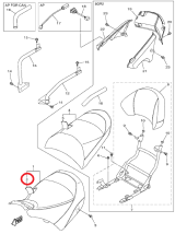 Обивка сидения передняя часть Venture MP Yamaha