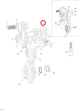 Вал-шестерня редуктора Skandic 600ACE/69 YETI 600ACE Lynx
