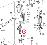 Фильтр топливный низкого давления MFS25B/MFS30B Tohatsu/Nissan