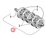 Вал привода трака в сборе Bearcat WT660 Arctic Cat