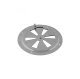 Решетка вентиляции D=128 мм с заслонкой (нерж)