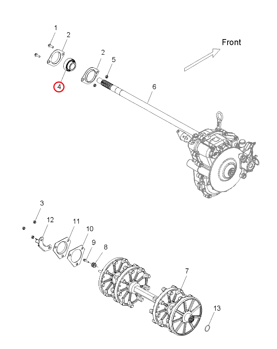 Подшипник вала ведомого вариатора WT IQ Polaris