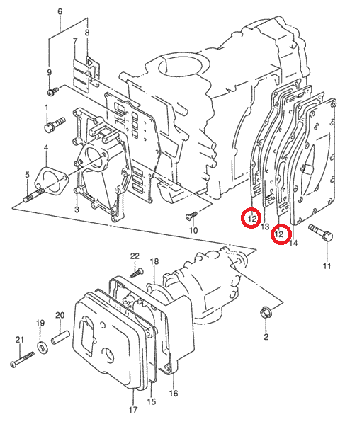 Прокладка глушителя DT40 Suzuki