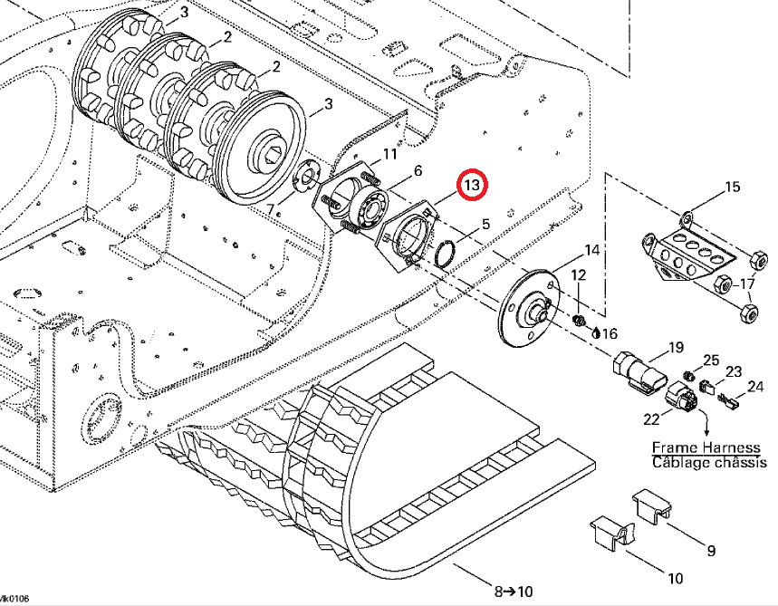 Фланец подшипника Grand Touring 800 Ski-Doo