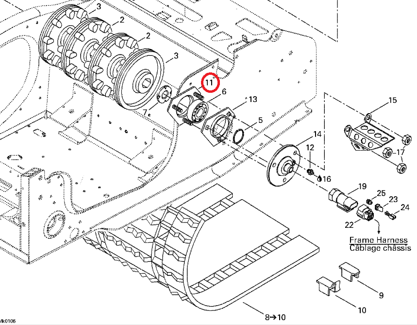 Фланец подшипника Grand Touring 800 Ski-Doo