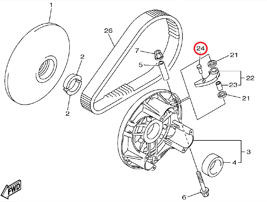 Заклепка грузика вариатора (AP 13,3мм) VK540 Yamaha