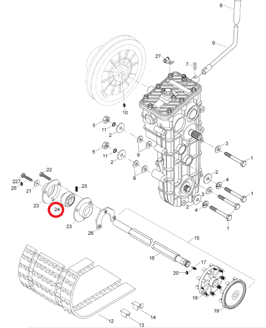 Подшипник вала привода трака Skandic SUV600 Ski-Doo (UC205)