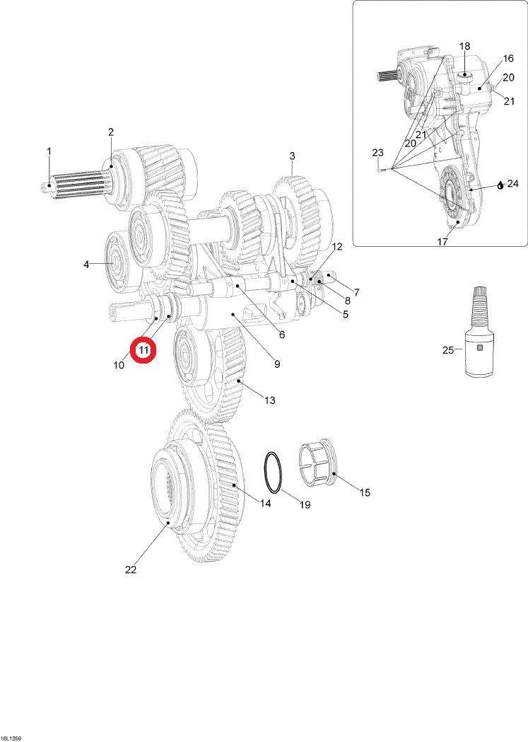 Втулка валика переключения хода Skandic/Expedition REV-XU Ski-Doo
