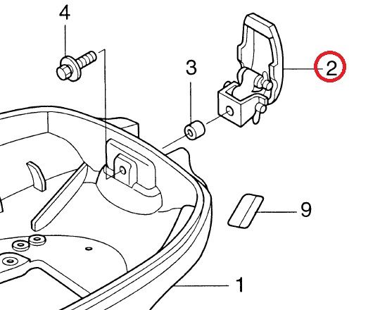 Защелка колпака MFS3.5A Tohatsu